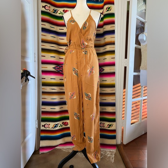 SOLD!! 60s 70s RARE DEAD STOCK SPACE PRINT VINTAGE JUMPSUIT - Picture 2 of 10